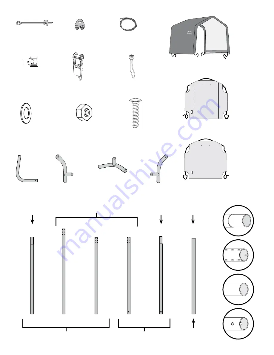 ShelterLogic Shed-in-a-Box 70401 Скачать руководство пользователя страница 3