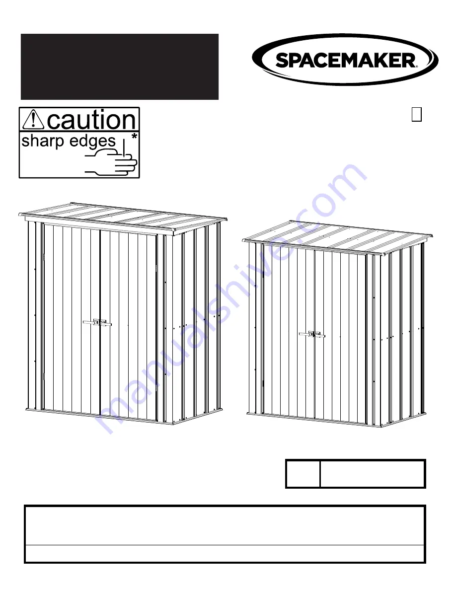 ShelterLogic Spacemaker PS53EU Owner'S Manual And Assembly Manual Download Page 1