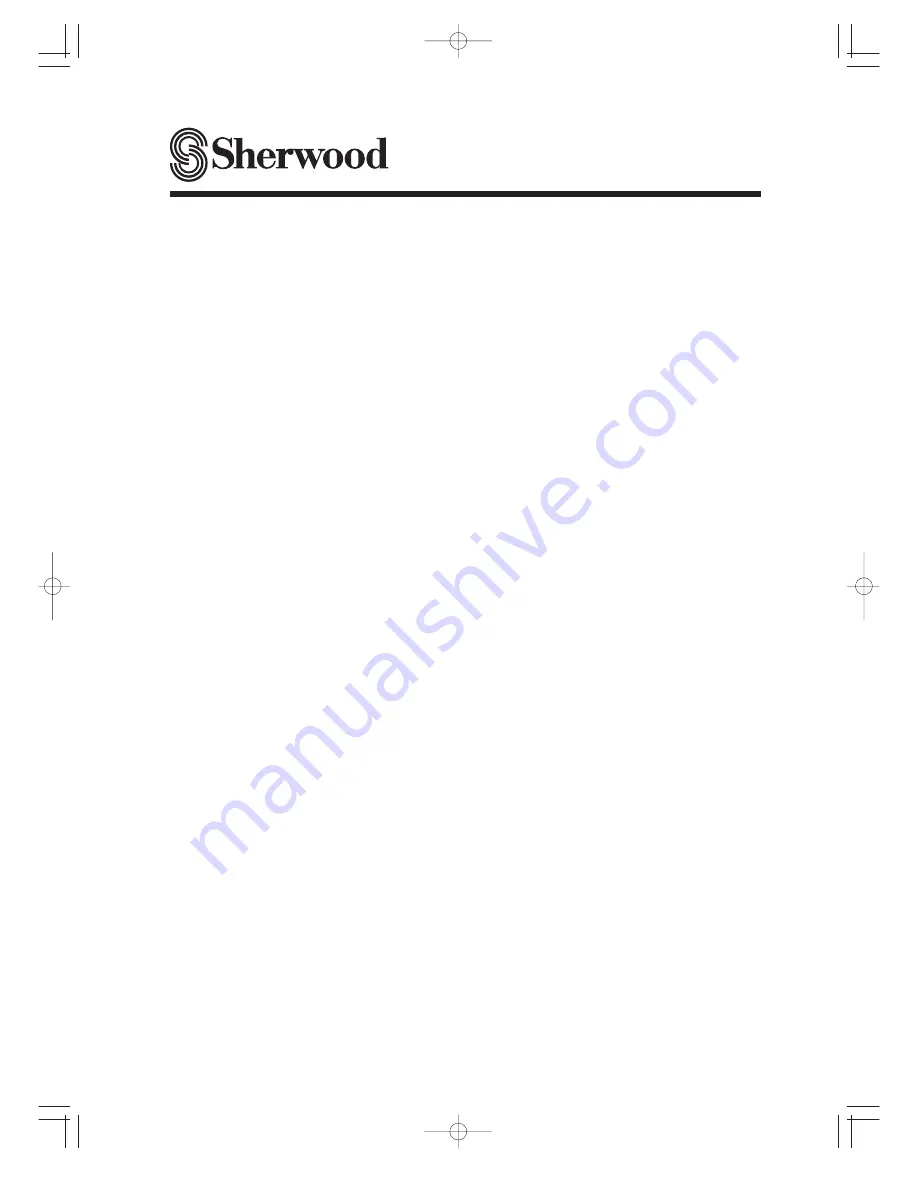 Sherwood RX-4503 Operating Instructions Manual Download Page 1