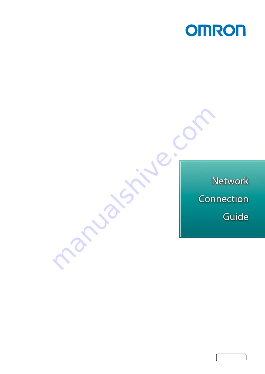 Shimadzu OMRON CJ Series Network Connection Manual Download Page 1