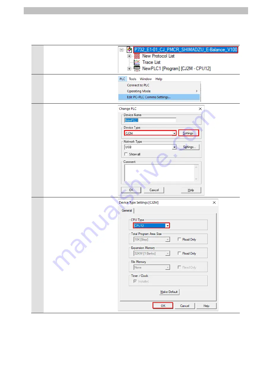 Shimadzu OMRON CJ Series Скачать руководство пользователя страница 38