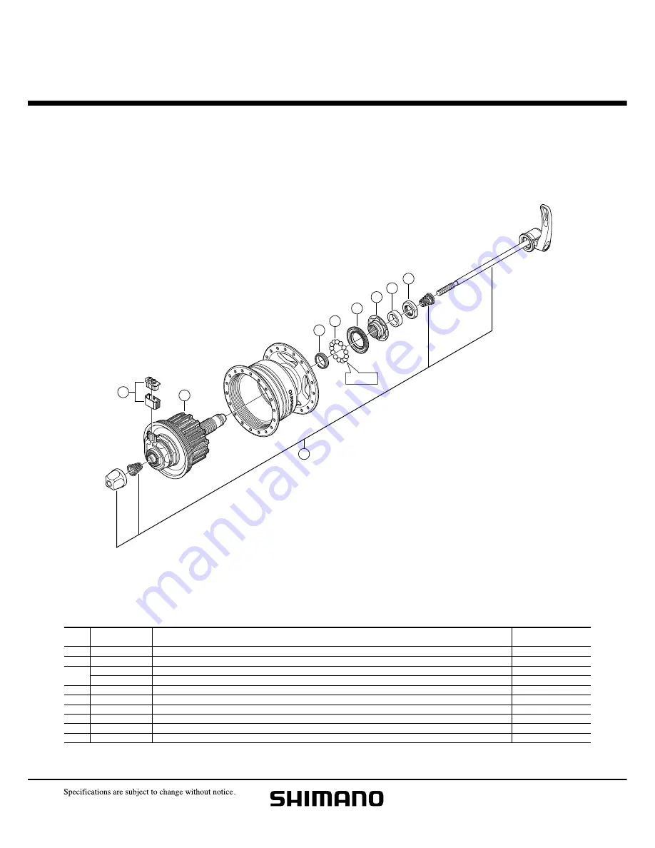 Shimano DH-3N80 Technical Service Instructions Download Page 1