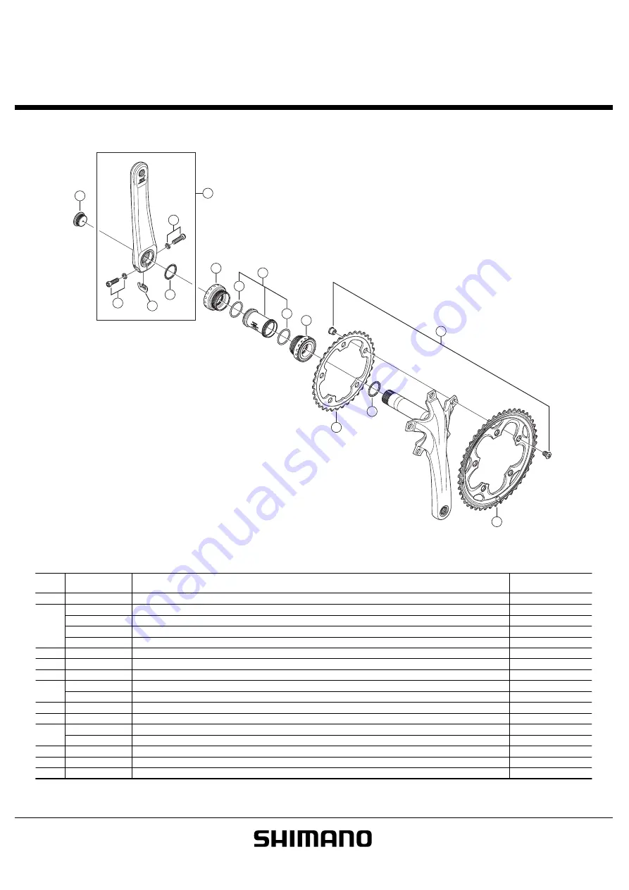 Shimano FC-CX70 Technical Service Instructions Download Page 1