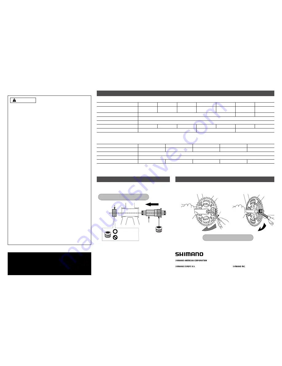 Shimano FC-M411 Service Instructions Download Page 1