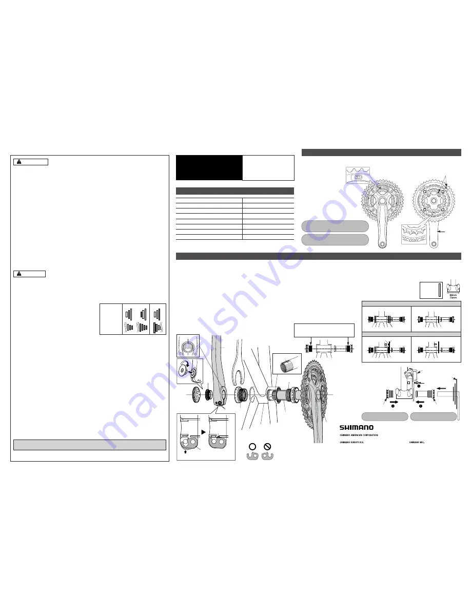 Shimano FC-M552 Service Instructions Download Page 1