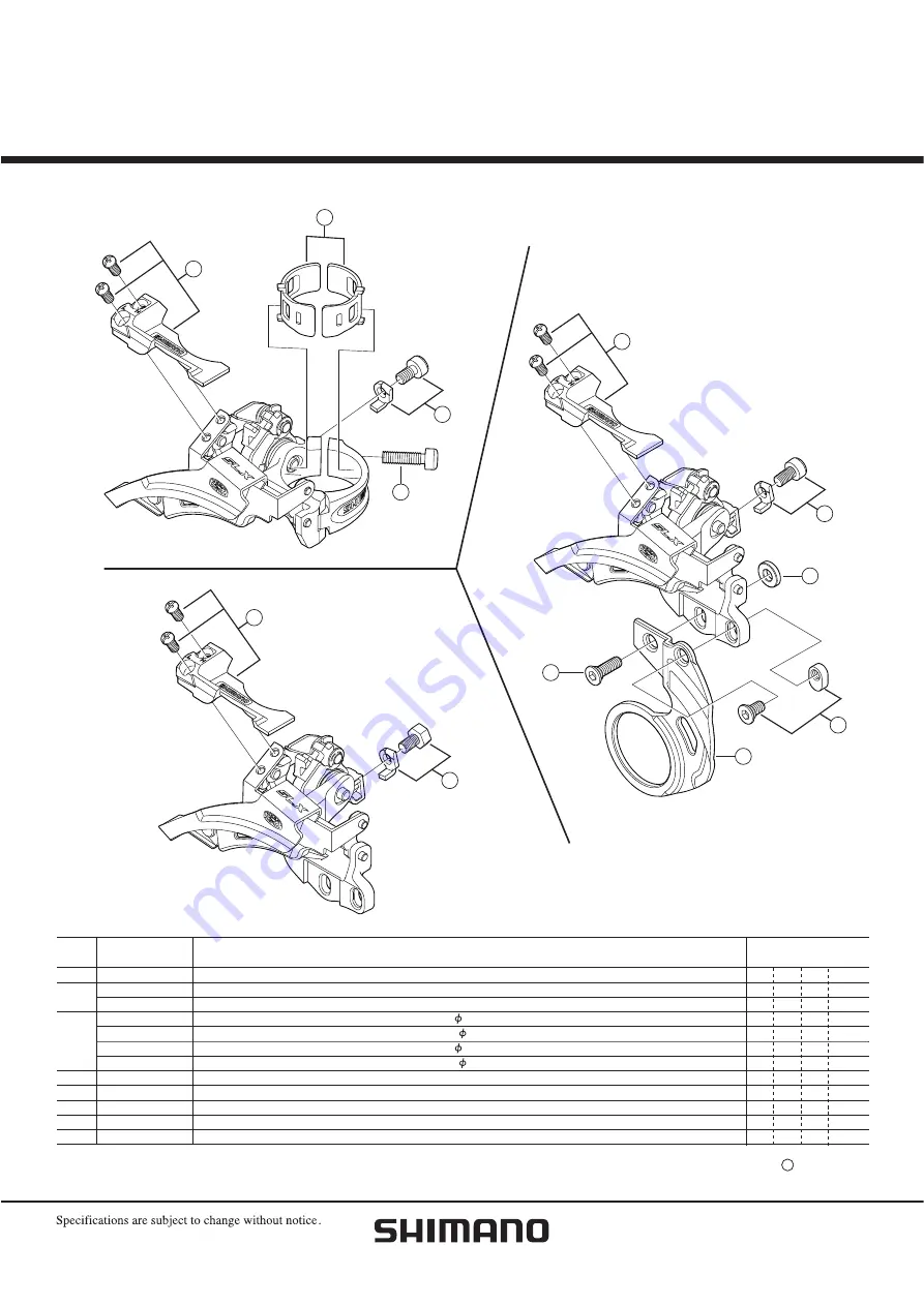 Shimano FD-M665 Technical Service Instructions Download Page 1