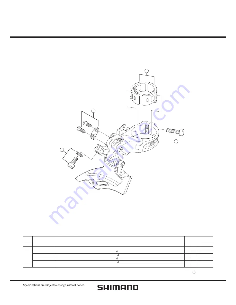 Shimano FD-M817 Technical Service Instructions Download Page 1