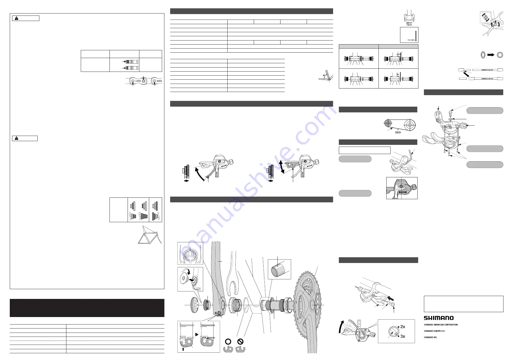 Shimano XTR FC-M980 Technical Service Instructions Download Page 2