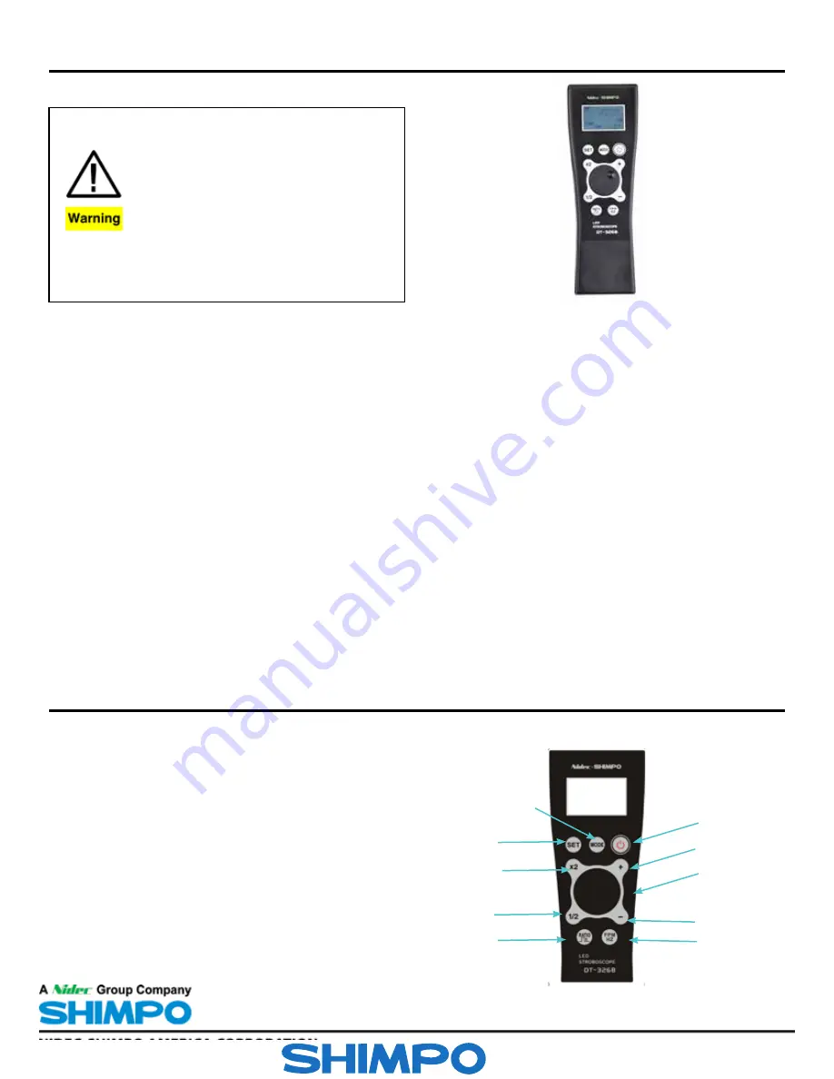 Shimpo Instruments DT-326B Operation Manual Download Page 1