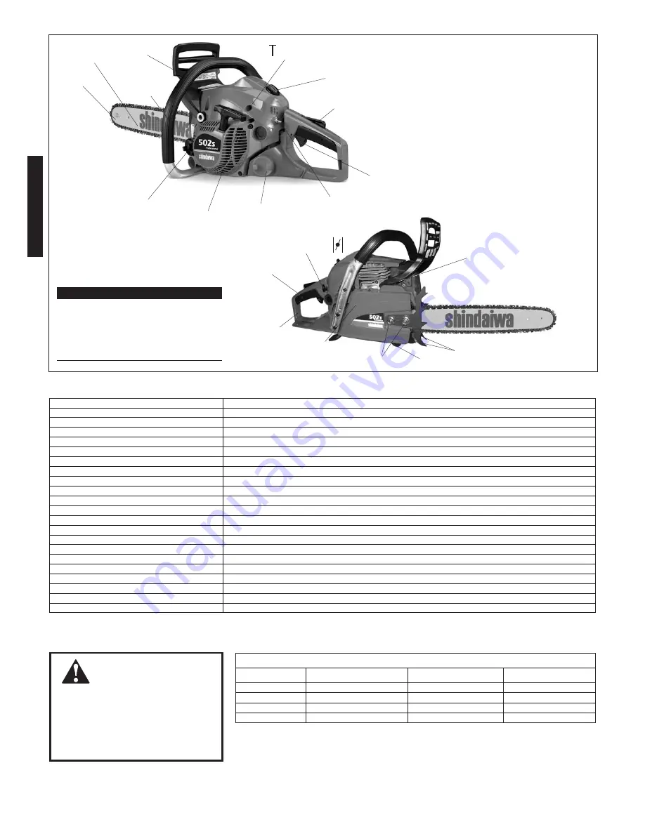 Shindaiwa 502s Owner'S/Operator'S Manual Download Page 28