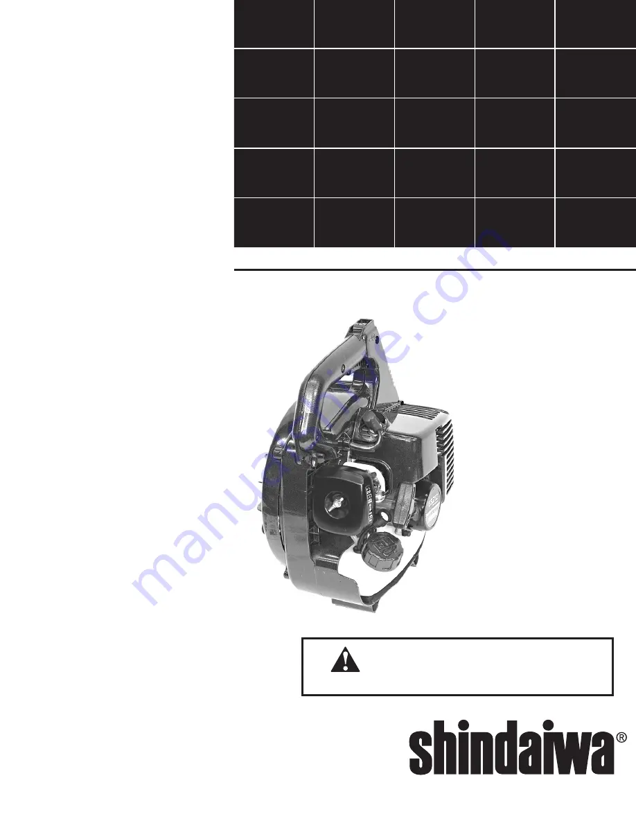 Shindaiwa 82051 Owner'S/Operator'S Manual Download Page 1