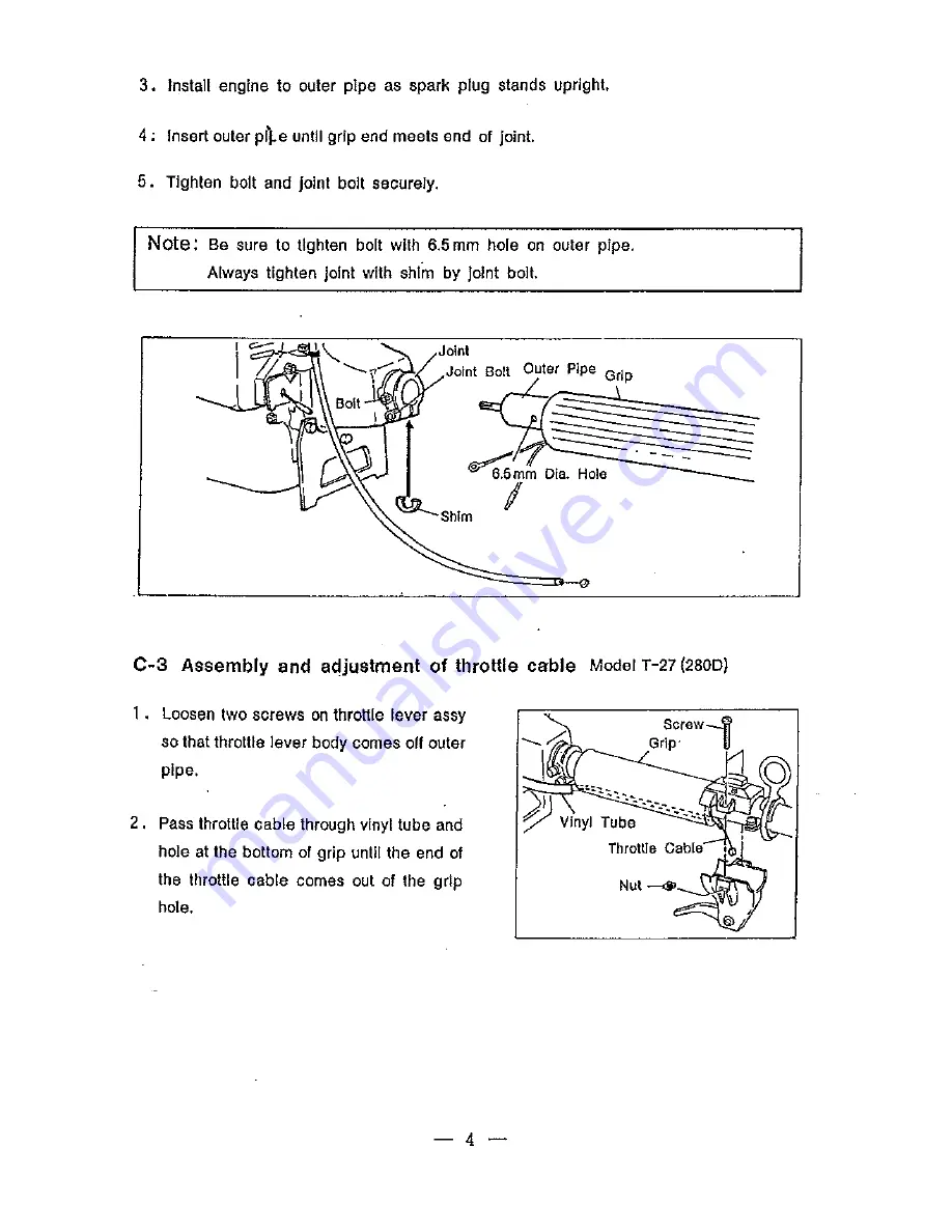 Shindaiwa C-27 Instruction Manual Download Page 6