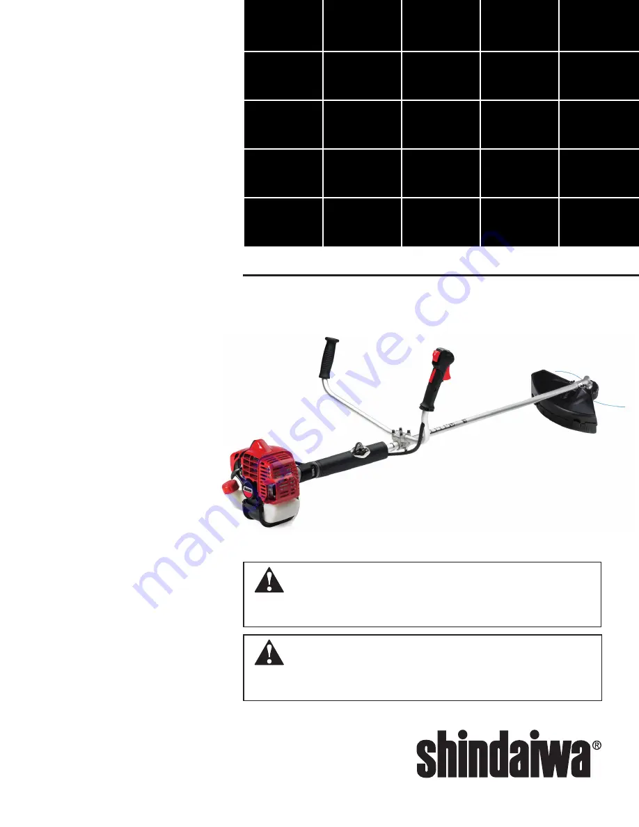 Shindaiwa C242 Скачать руководство пользователя страница 1