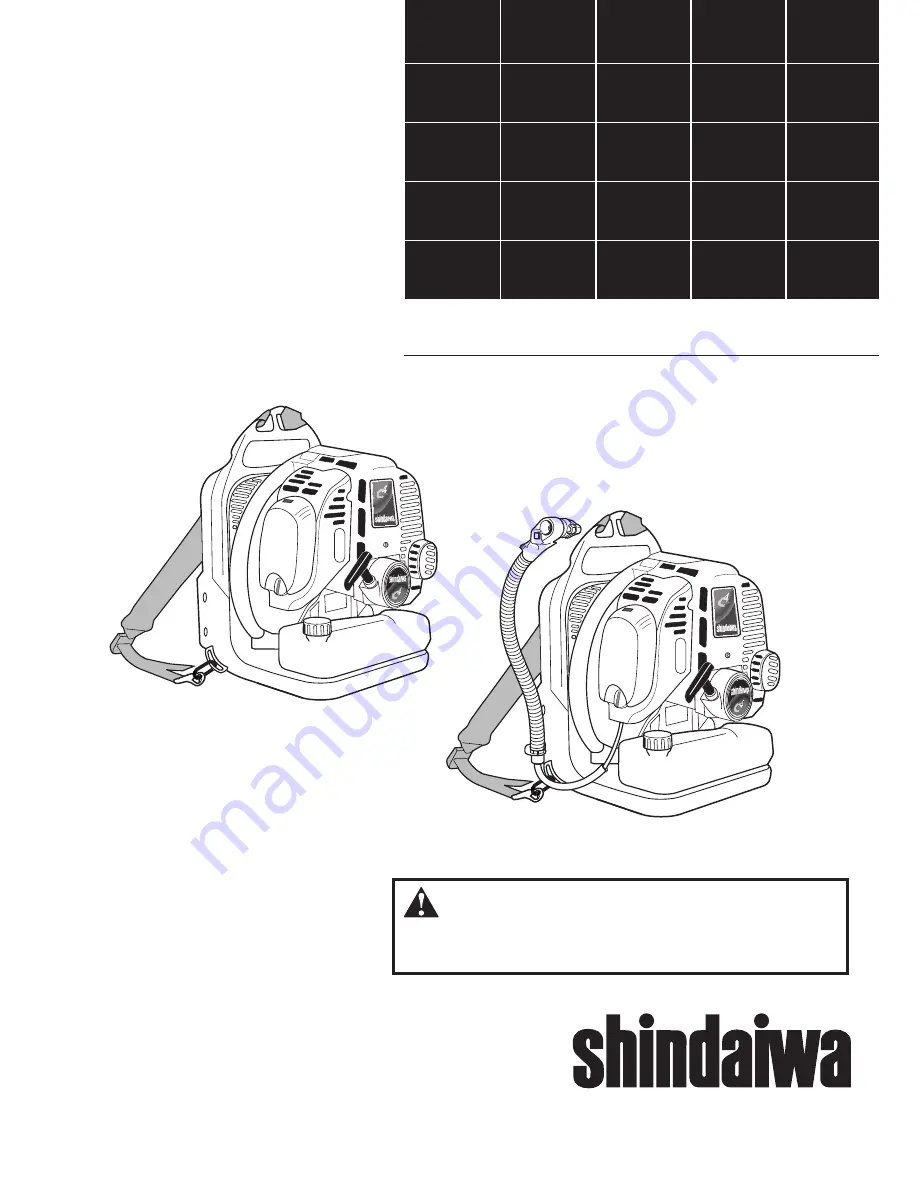 Shindaiwa EB8510 Owner'S/Operator'S Manual Download Page 19