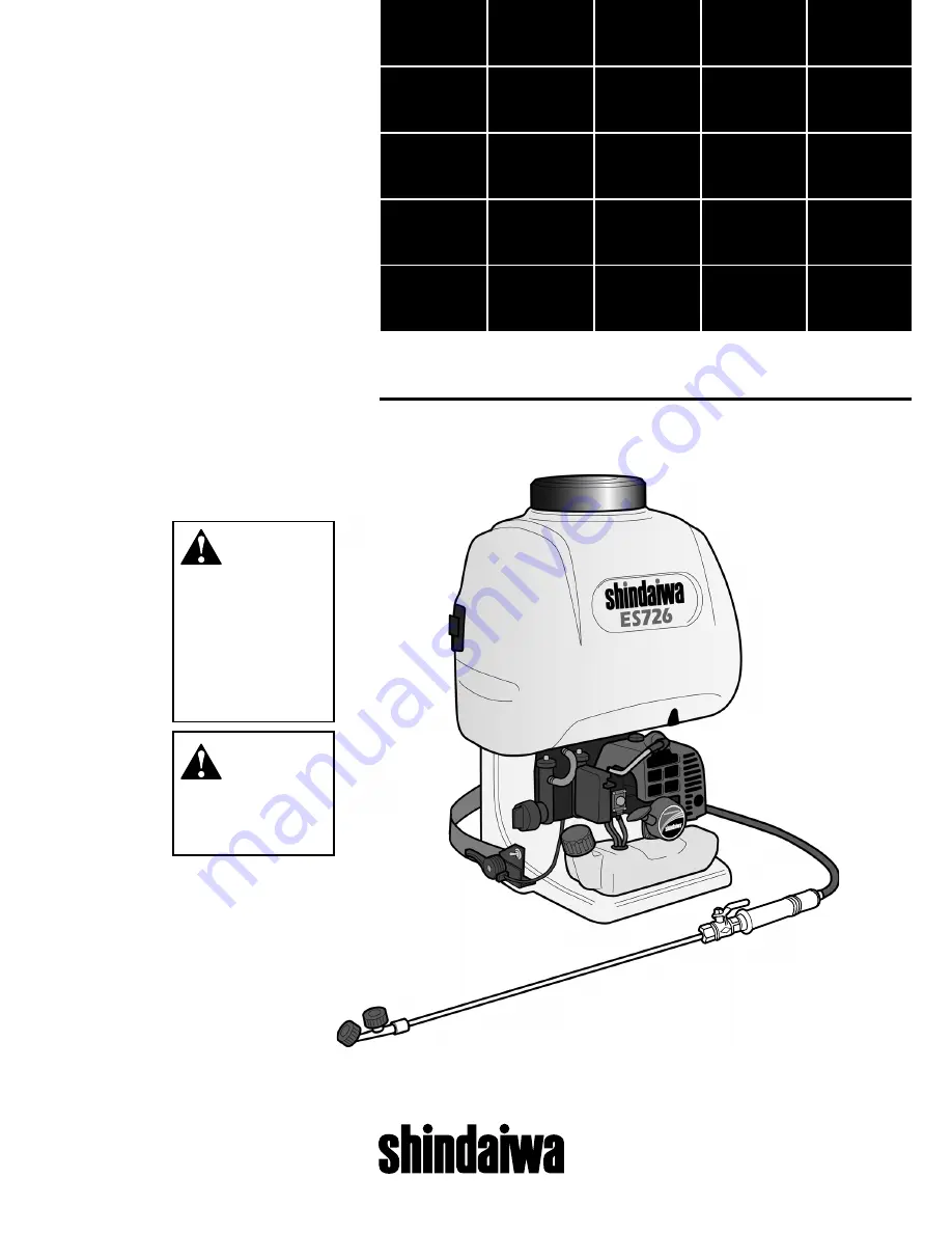 Shindaiwa ES726 Operator'S Manual Download Page 1