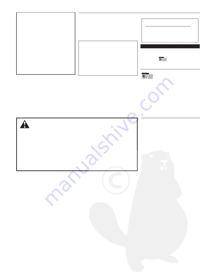 Shindaiwa M2510 Owner'S/Operator'S Manual Download Page 6