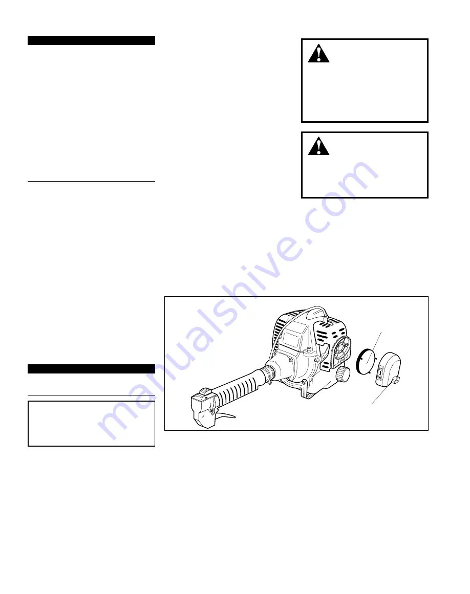 Shindaiwa PowerBroom PB270 Owner'S/Operator'S Manual Download Page 14