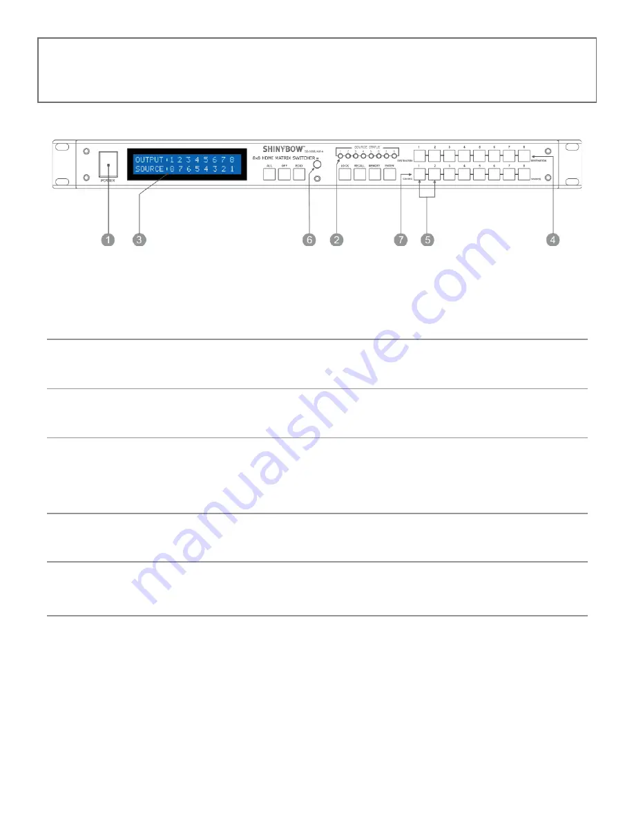 Shinybow USA SB-5688LCM-A Instruction Manual Download Page 6