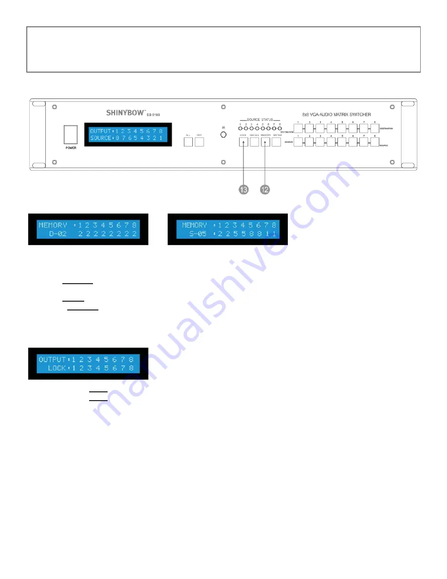 Shinybow USA SB-8188LCM Instruction Manual Download Page 7