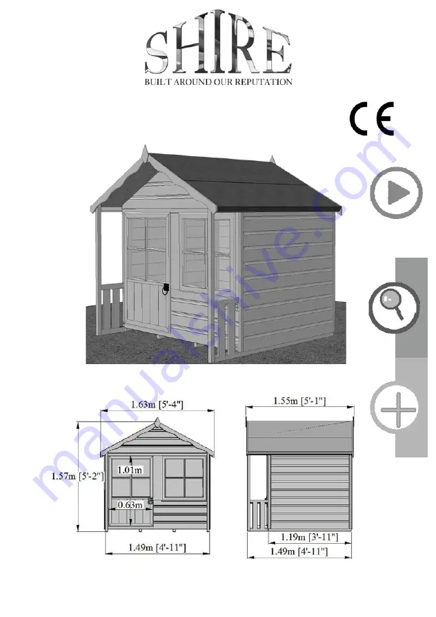 Shire Kitty Playhouse Instructions Manual Download Page 1