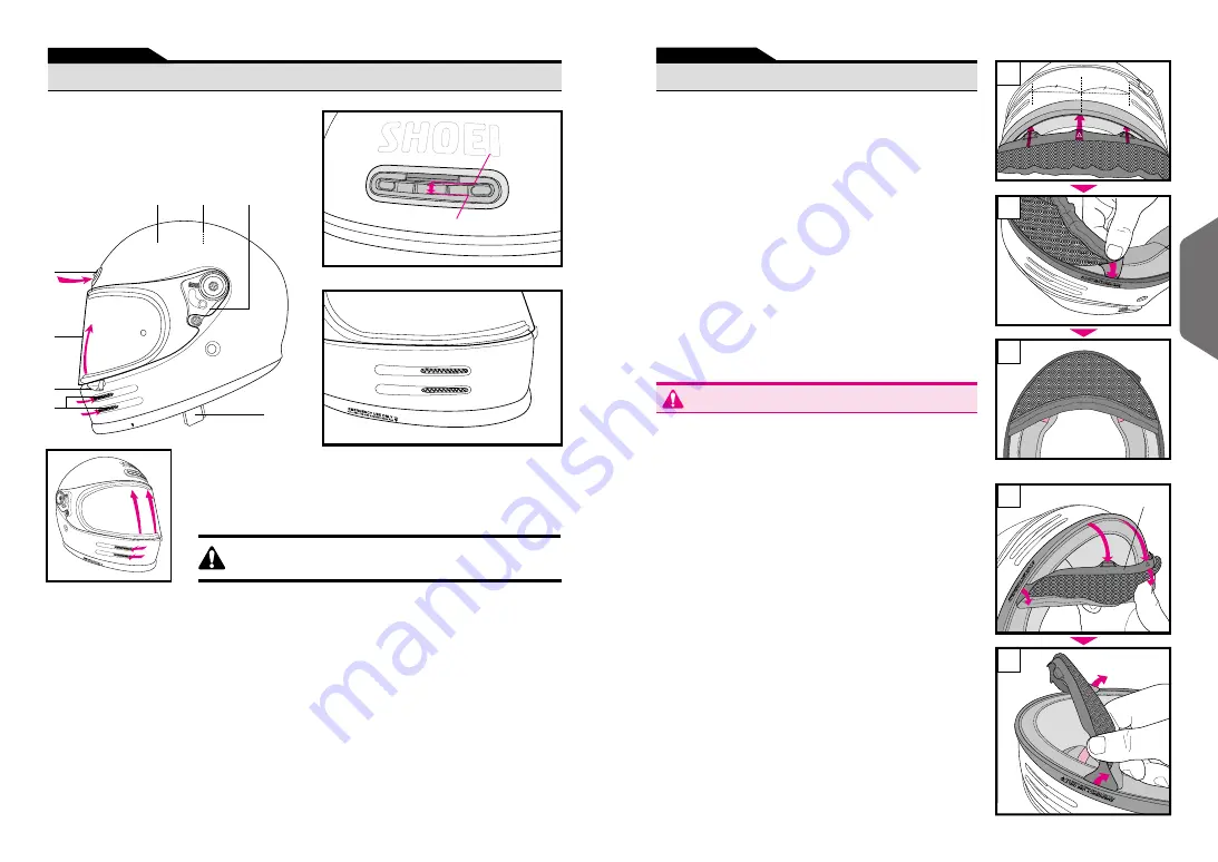 SHOEI Glamster Instructions For Use Manual Download Page 14