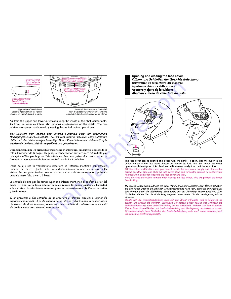 SHOEI Syncrotec Instructions For Use Manual Download Page 2