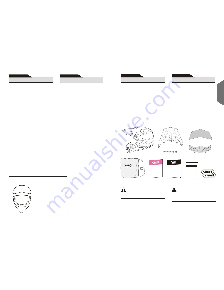 SHOEI VFX-WR Instructions For Use Manual Download Page 3