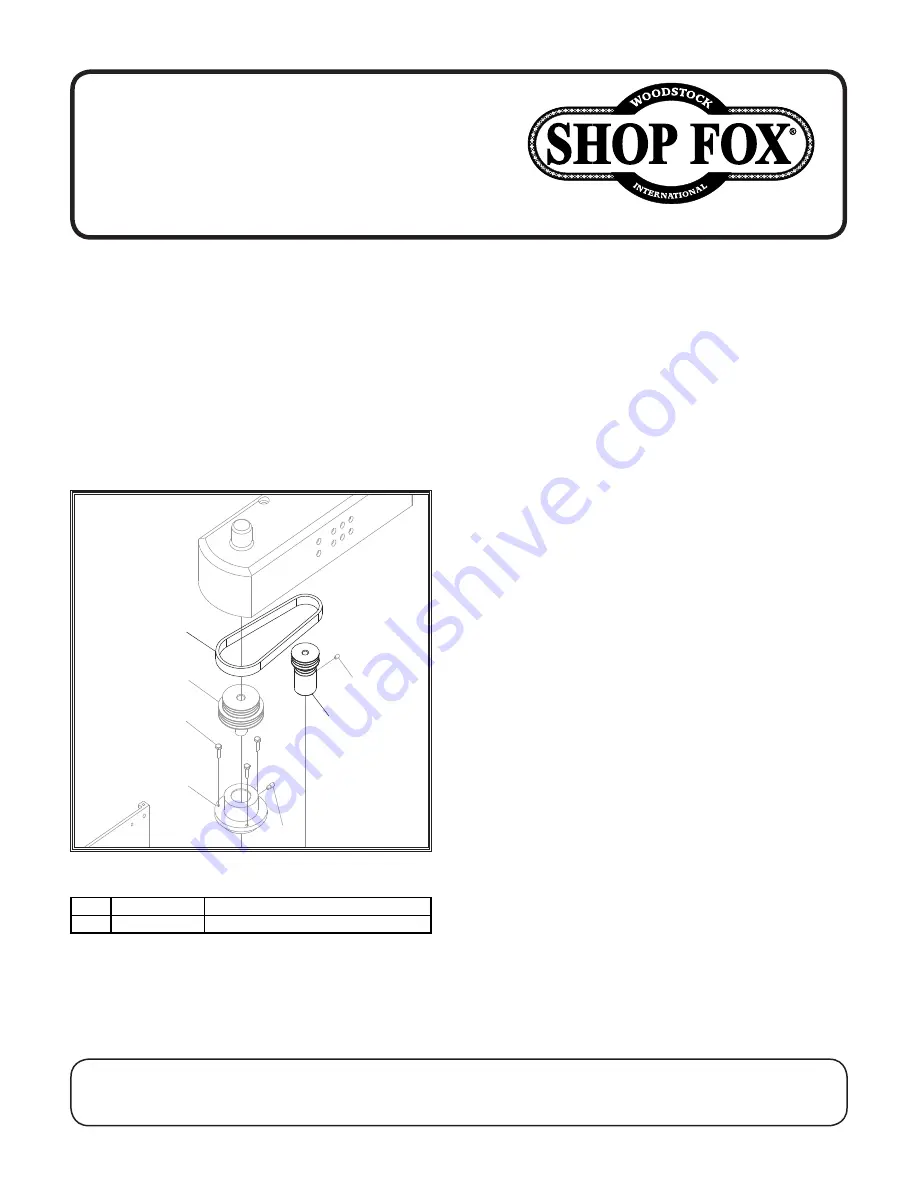 Shop fox SHOP FOX M1036 Owner'S Manual Download Page 1