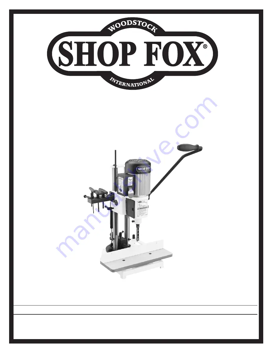 Shop fox Shop Fox W1671 Instruction Manual Download Page 1