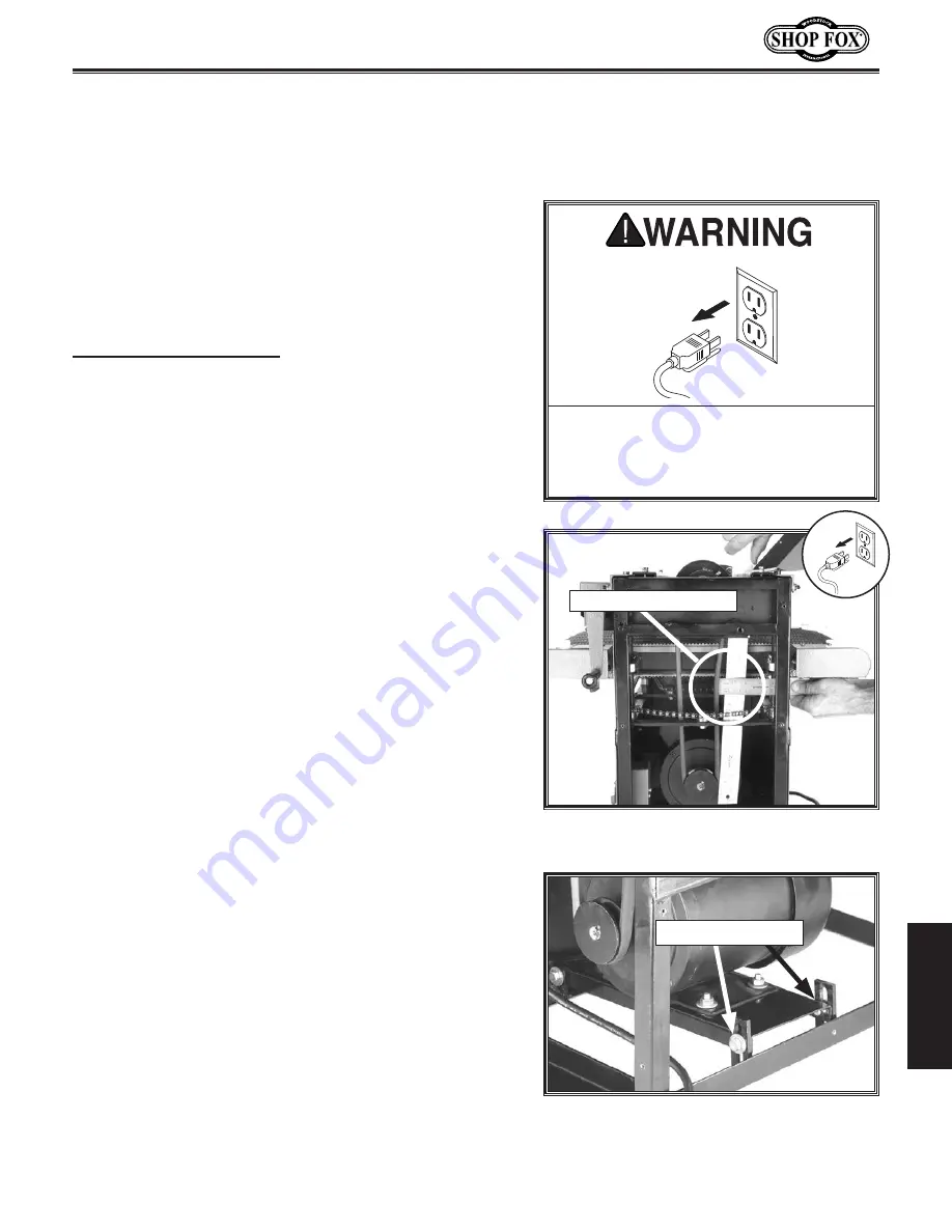 Shop fox SHOP FOX W1740 Owner'S Manual Download Page 27