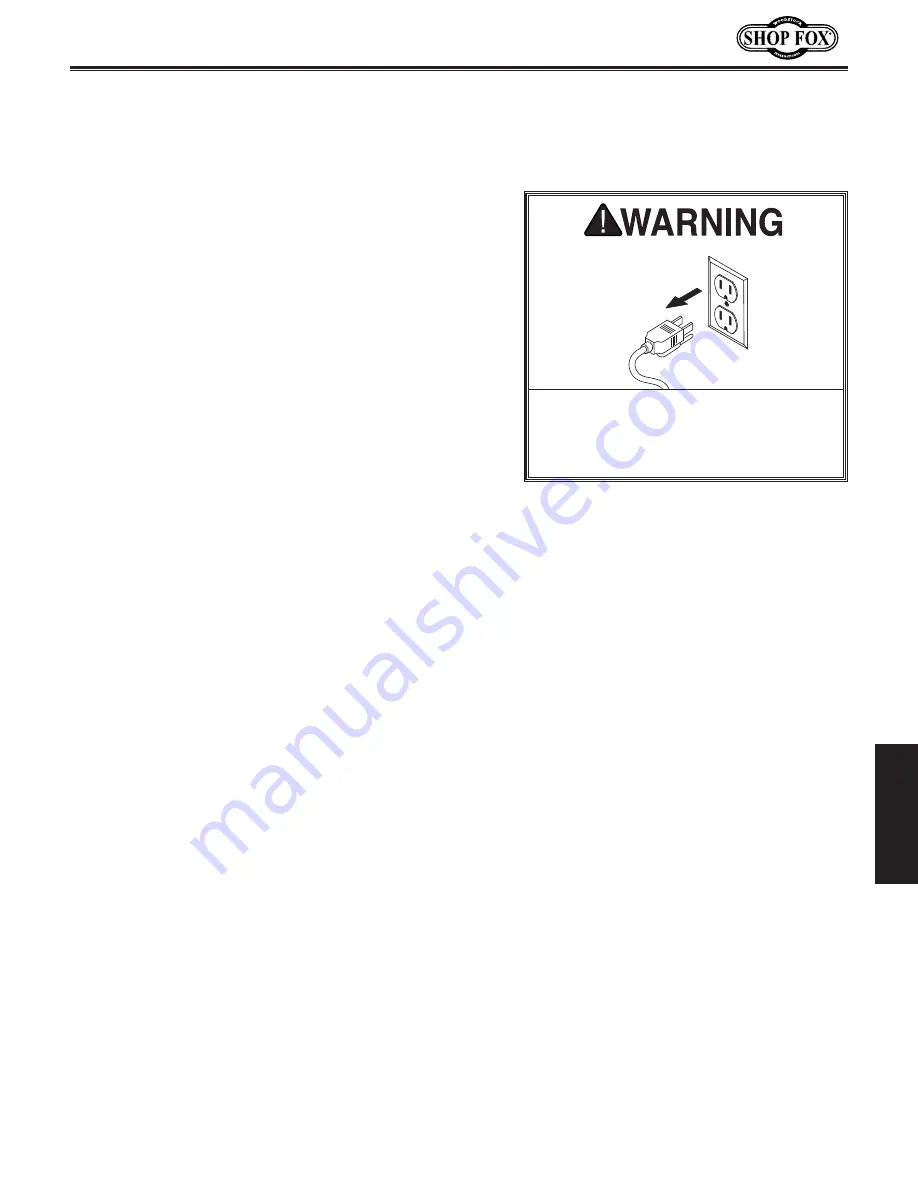 Shop fox W1708 Owner'S Manual Download Page 23