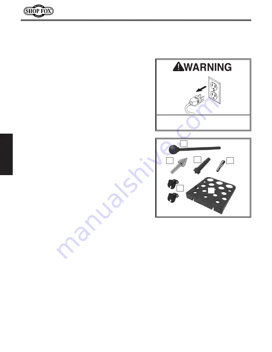 Shop fox W1836 Owner'S Manual Download Page 14