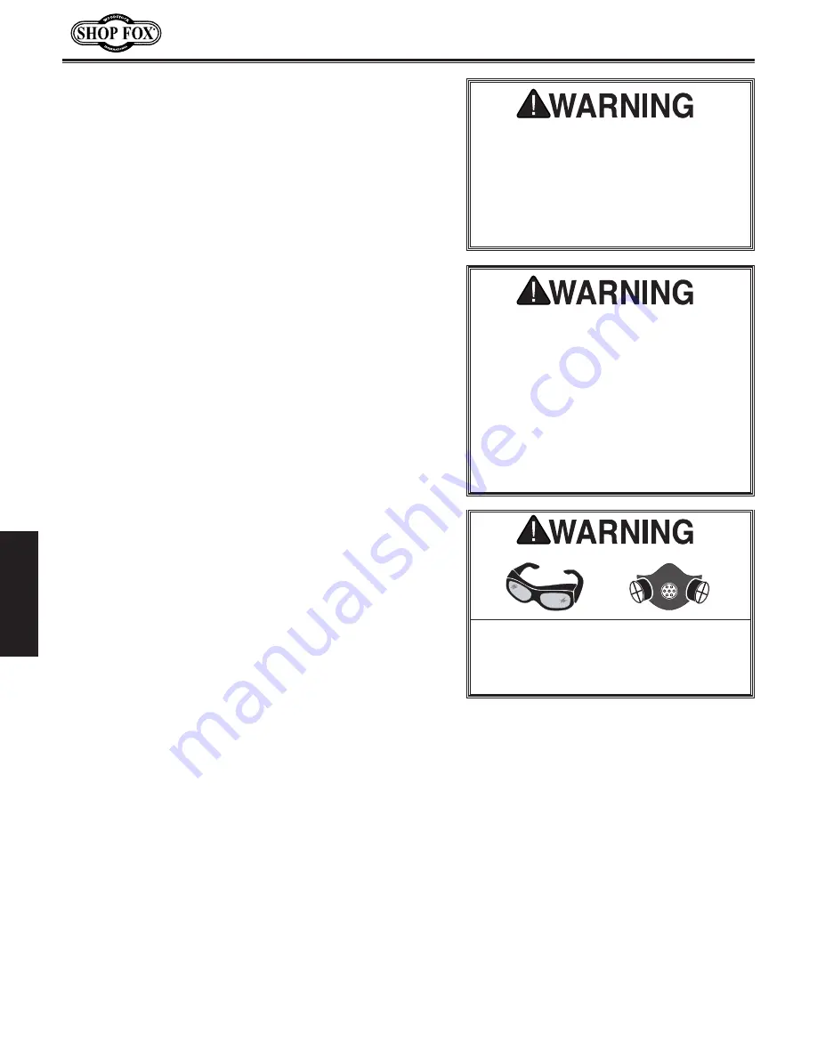 Shop fox W1836 Owner'S Manual Download Page 30