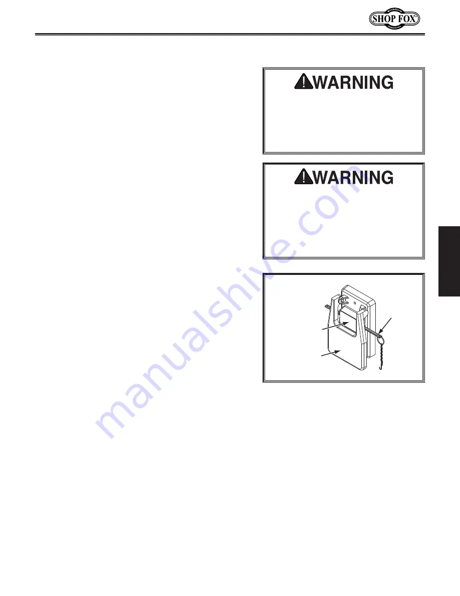 Shop fox W1851 Owner'S Manual Download Page 31