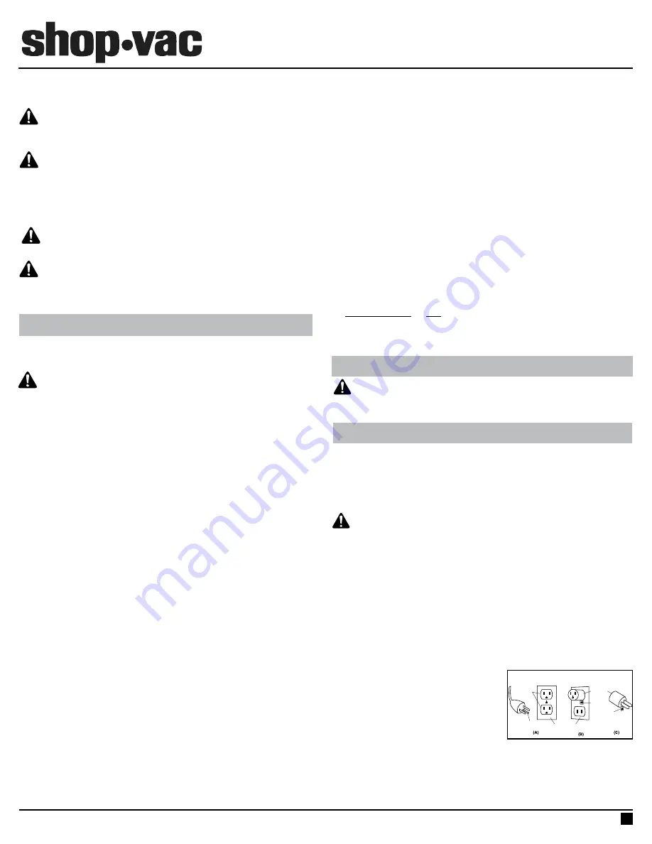 Shop-Vac 600BH Series Manual Download Page 8