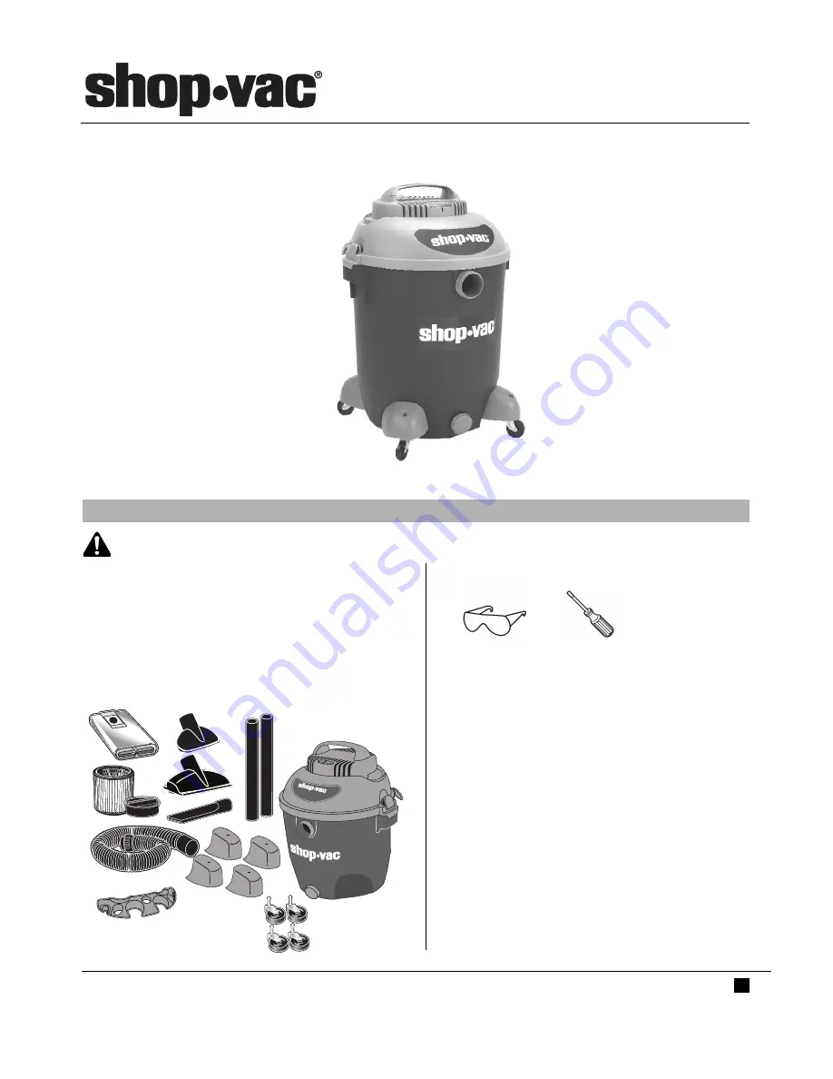 Shop-Vac 90L Series Скачать руководство пользователя страница 1