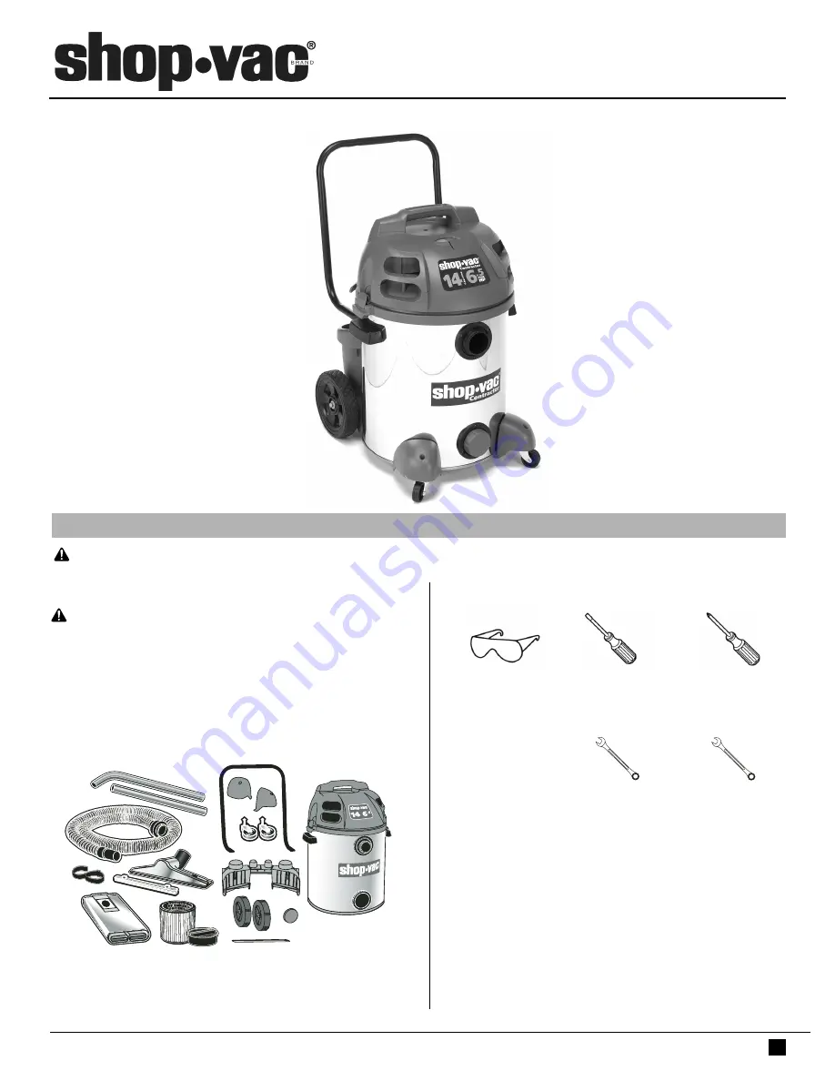 Shop-Vac 90LN650C Скачать руководство пользователя страница 1