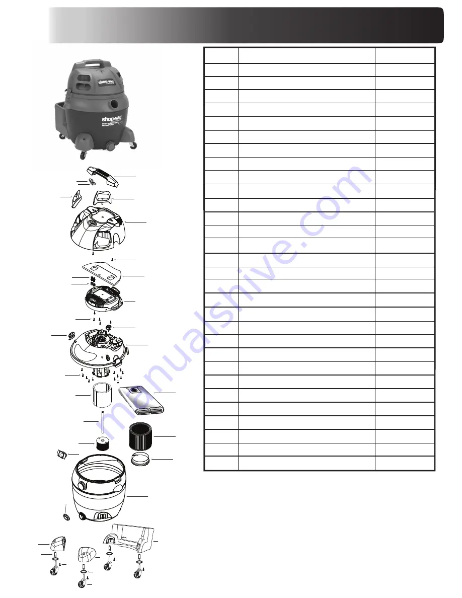 Shop-Vac 90PN575A Specification Download Page 1