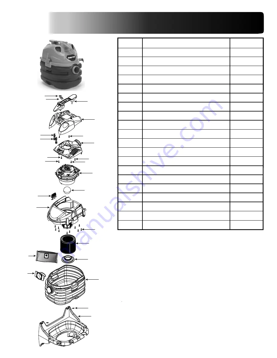 Shop-Vac H87S550A Specification Download Page 1