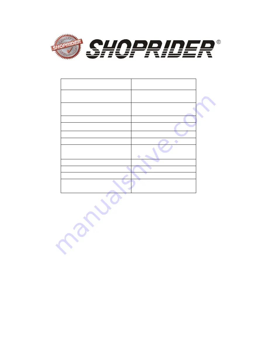 Shoprider 888WNLD User Manual Download Page 20