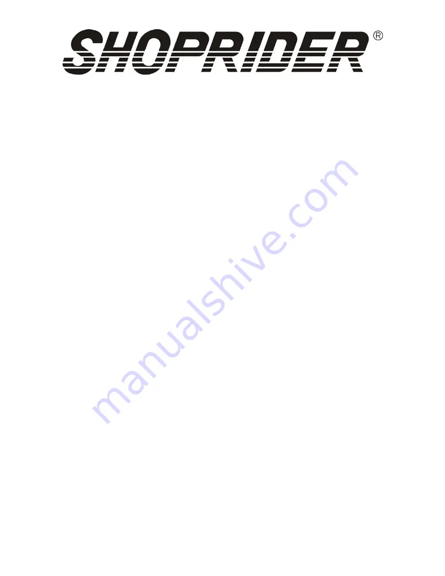 Shoprider TE-889NR Owner'S Manual Download Page 11