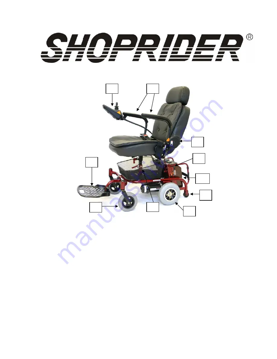 Shoprider XtraLite Jiffy UL7WR-10 User Manual Download Page 8