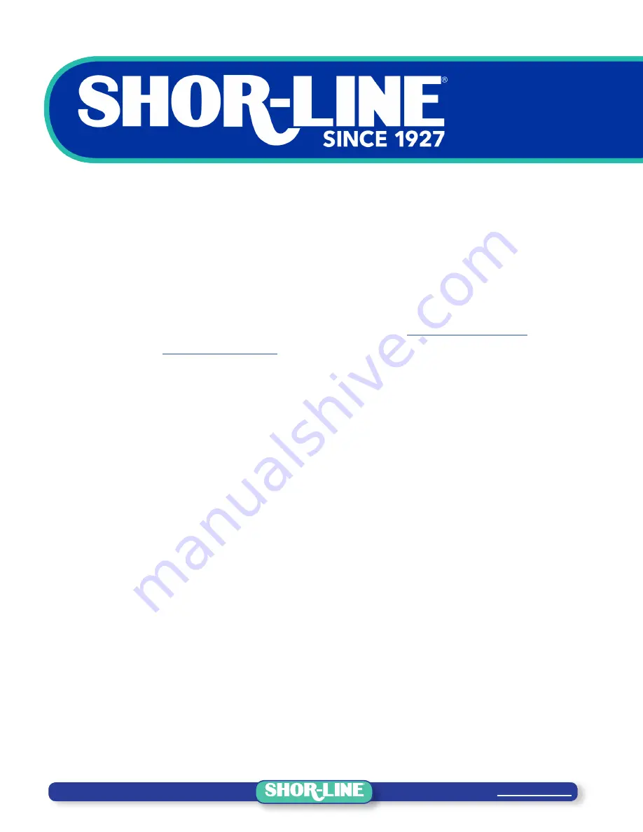 SHOR-LINE 908.0000.01 Assembly Manual Download Page 20