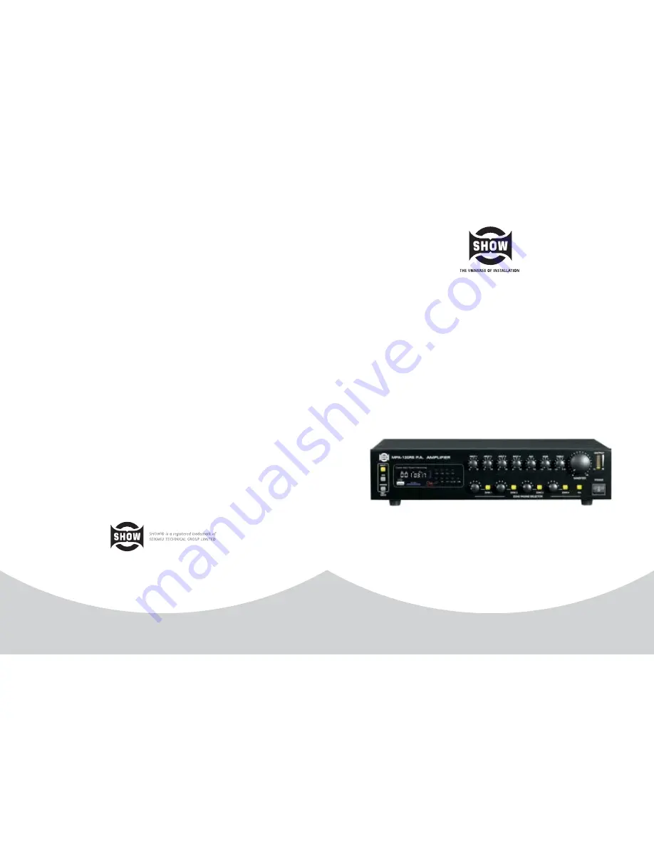 Show MPA-120 SERIES User Manual Download Page 1