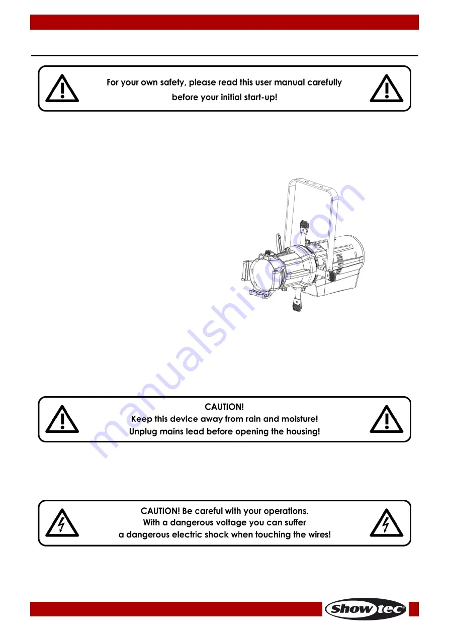 SHOWTEC Performer Profile 600 Instruction Manual Download Page 4