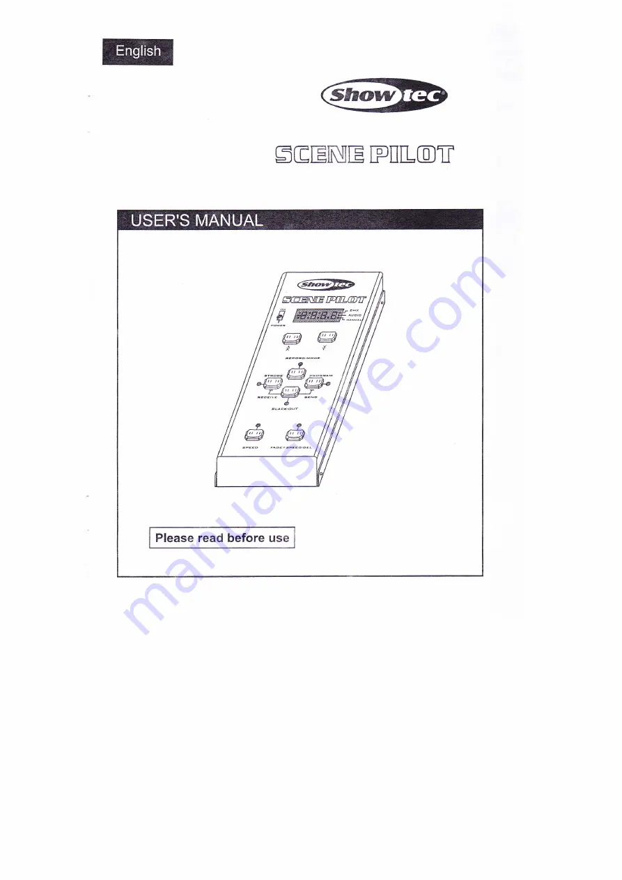 SHOWTEC SCENE PILOT Скачать руководство пользователя страница 1