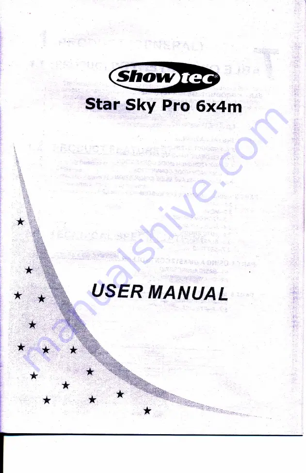 SHOWTEC Star Sky Pro User Manual Download Page 1