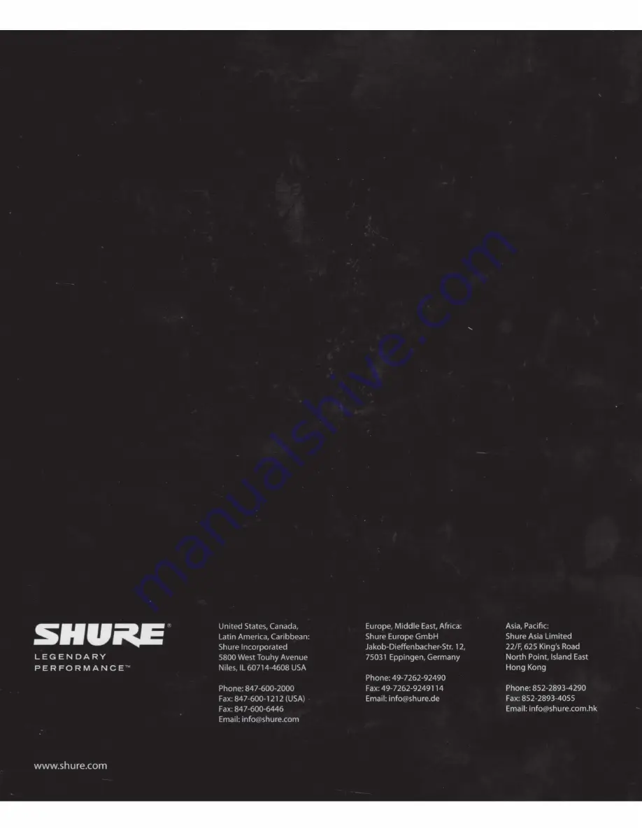 Shure SRH1840 Instruction Manual Download Page 11