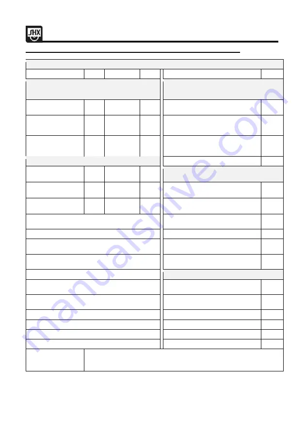 SHX SHX05FW450 Operating Manual Download Page 15