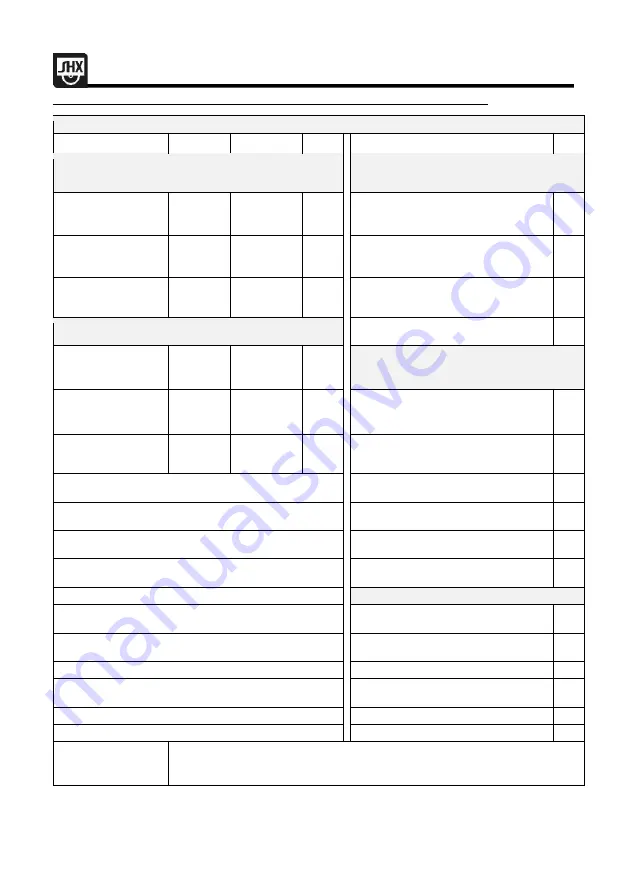 SHX SHX05FW450 Operating Manual Download Page 32